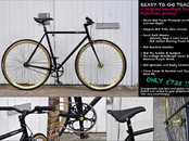 BLB Brick Lane Bikes custom single speed fixie bike S 50cm black gold rims £940