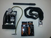 Bike Accessories - tire pumps, tire tubes and security lock&#163;20 Exhibition Road, London